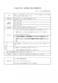 暗算能力検定要項 ページ1